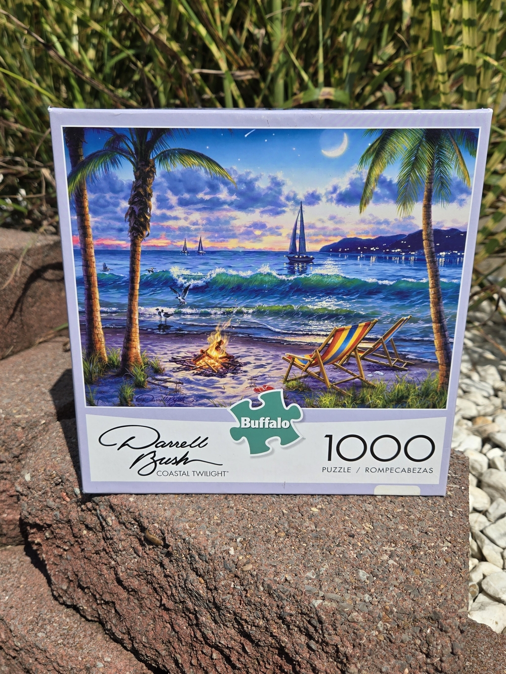 Buffalo Games Darrell Bush Coastal Twilight 1000 Piece Puzzle Complete